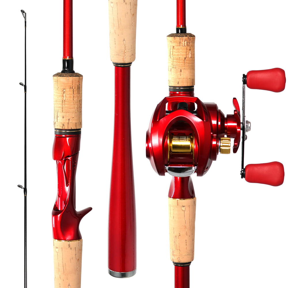 Kilitn 6.5ft ultralight carbon fiber baitcasting rod and reel combo