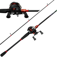 Kilitn 6ft 2-piece fiberglass-wrapped carbon rod with reel
