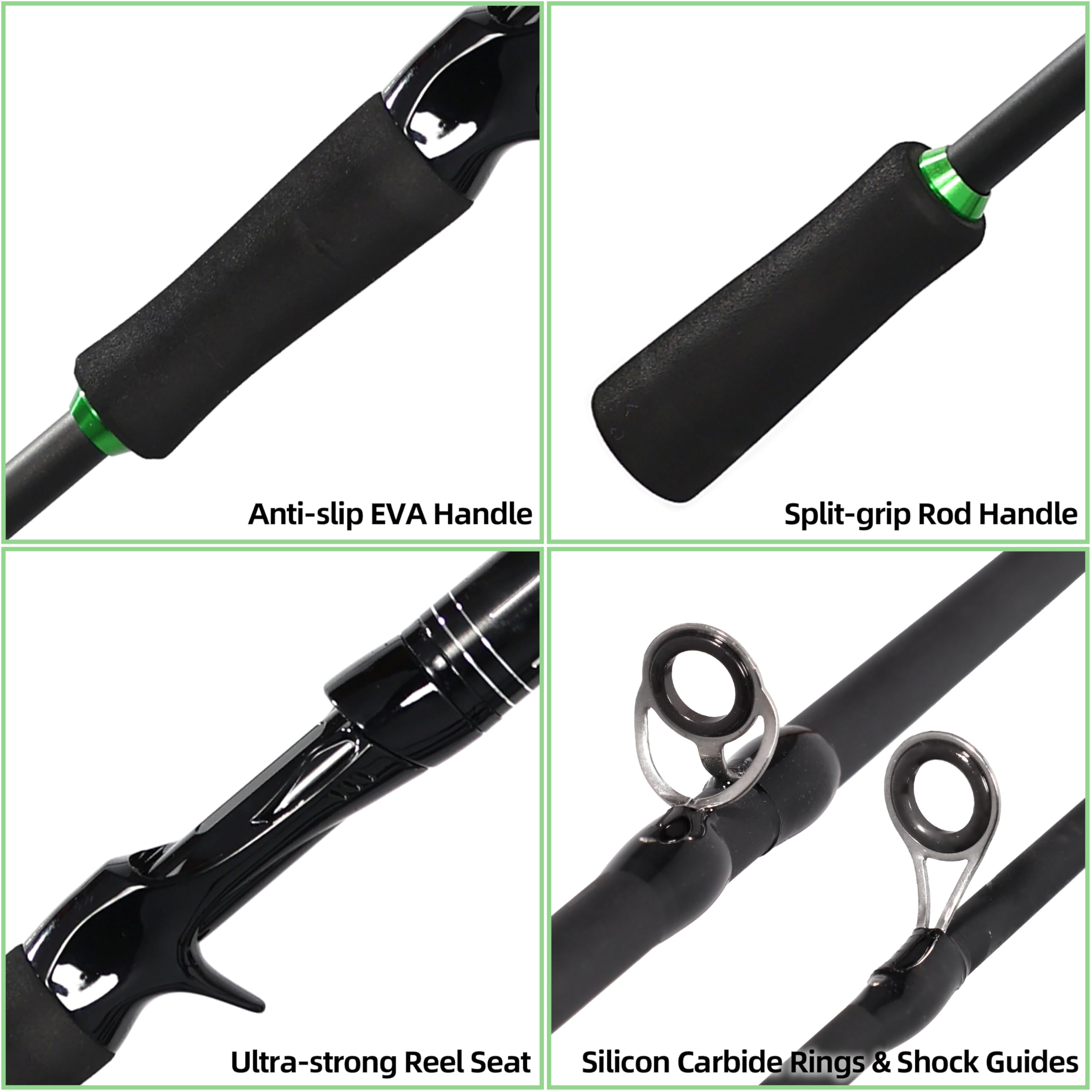 Stainless steel guides with Silicon Carbide inserts on Kilitn rod
