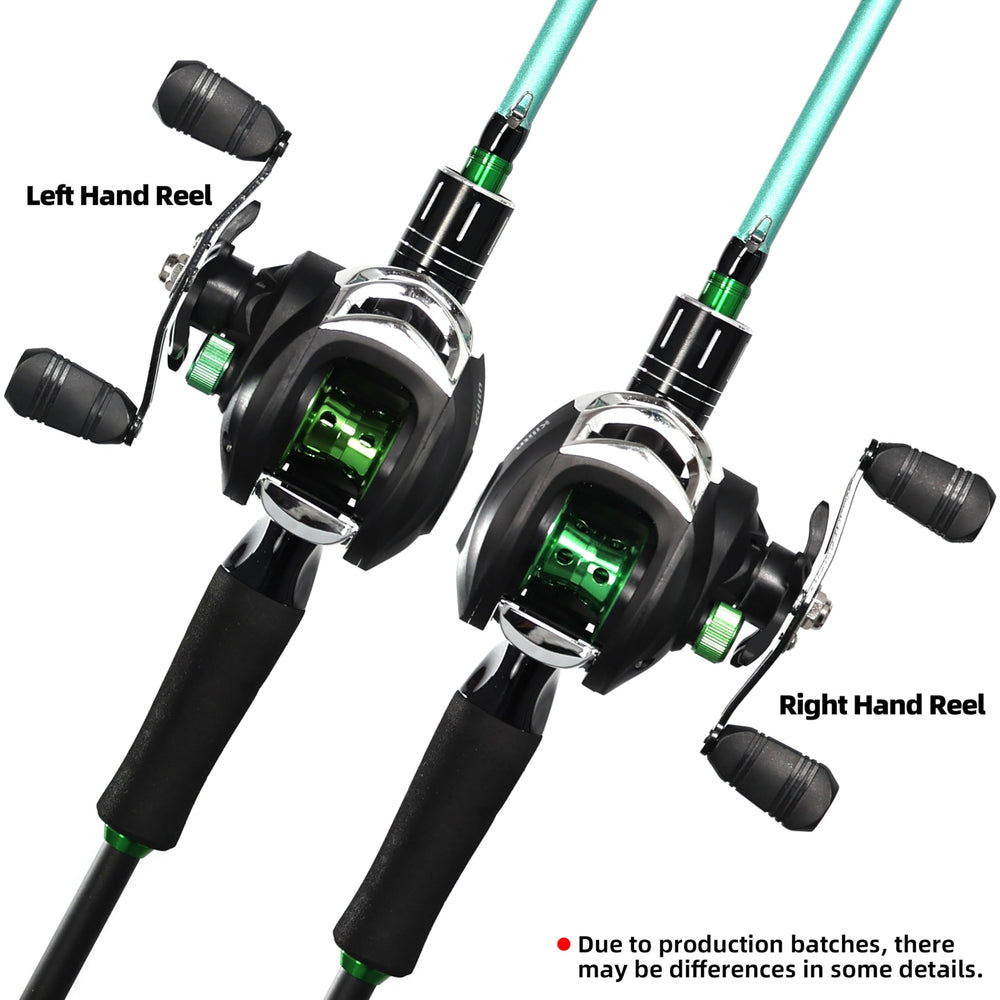 Kilitn baitcast rod and reel combination set ready for casting