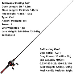 Kilitn baitcast reel featuring 7.2:1 gear ratio