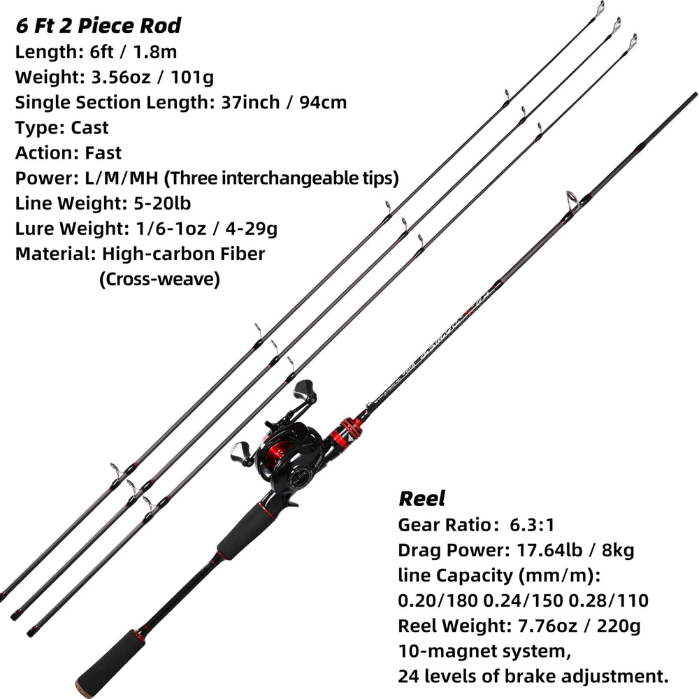 Kilitn carbon fiber rod 6ft showcasing lightweight design and high sensitivity on the water.