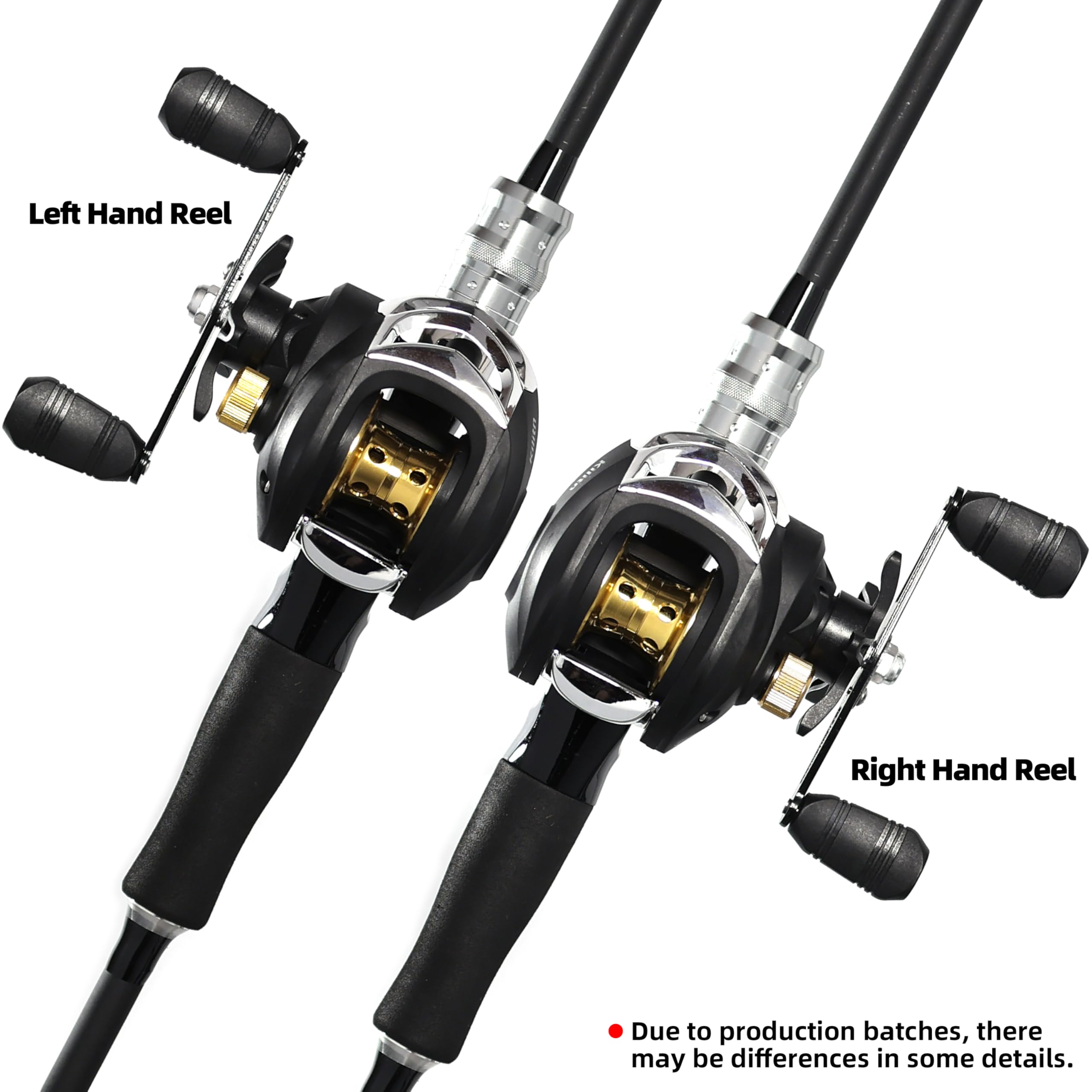 Overall Kilitn fishing rod and reel combo in black with guides