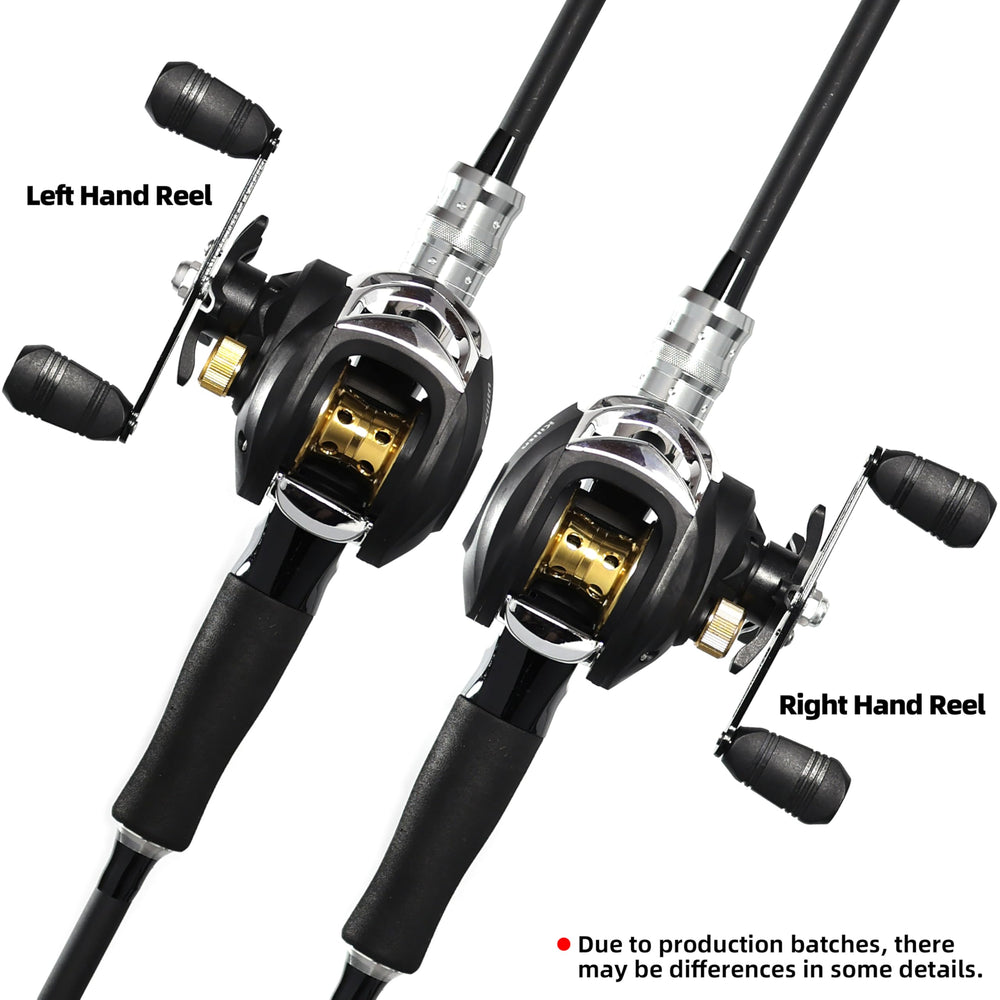Overall Kilitn fishing rod and reel combo in black with guides