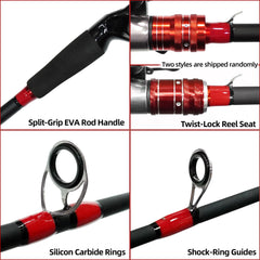 Close-up of Kilitn fiberglass-wrapped carbon rod