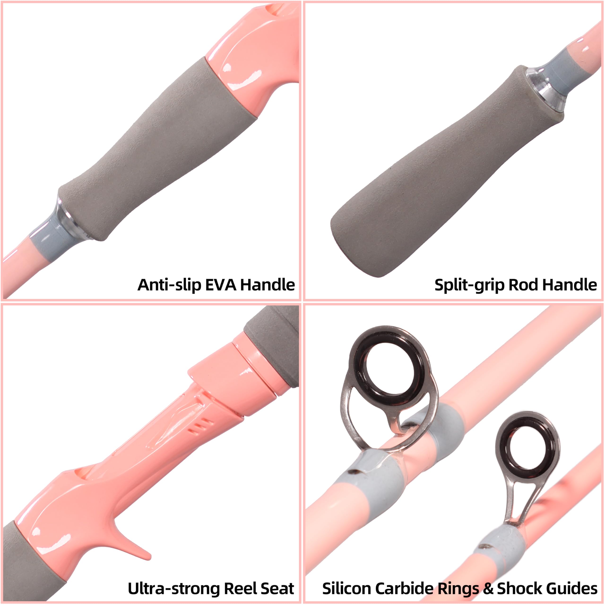 Fiberglass rod blank with stainless steel guides