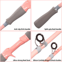 Fiberglass rod blank with stainless steel guides