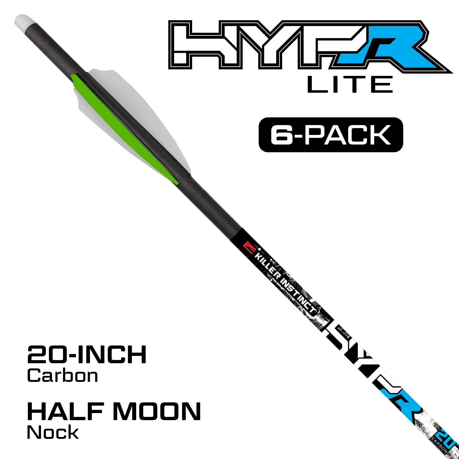 Killer Instinct Hypr Lite bolts close-up carbon construction showcasing durable performance