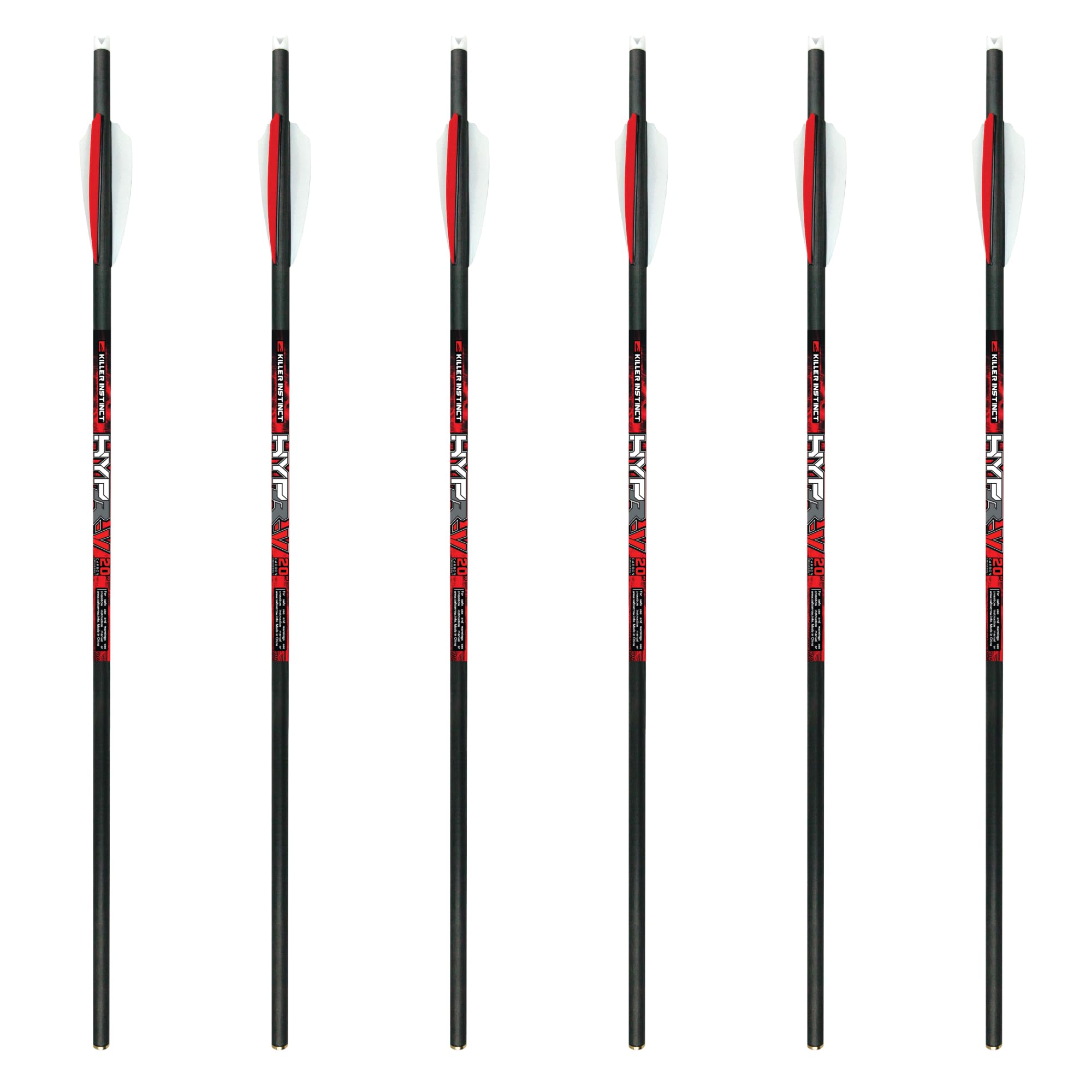 Killer Instinct Hypr-V 20in crossbow bolts ready for high-speed accuracy.