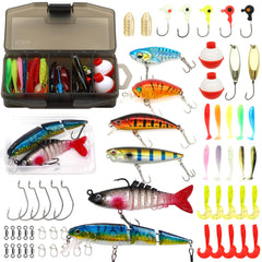 Kilitn Fishing Lures Kit box surrounded by assorted lures