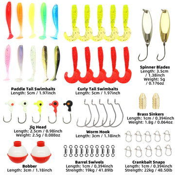 Crankbait snaps, swivels, and hooks in Kilitn kit