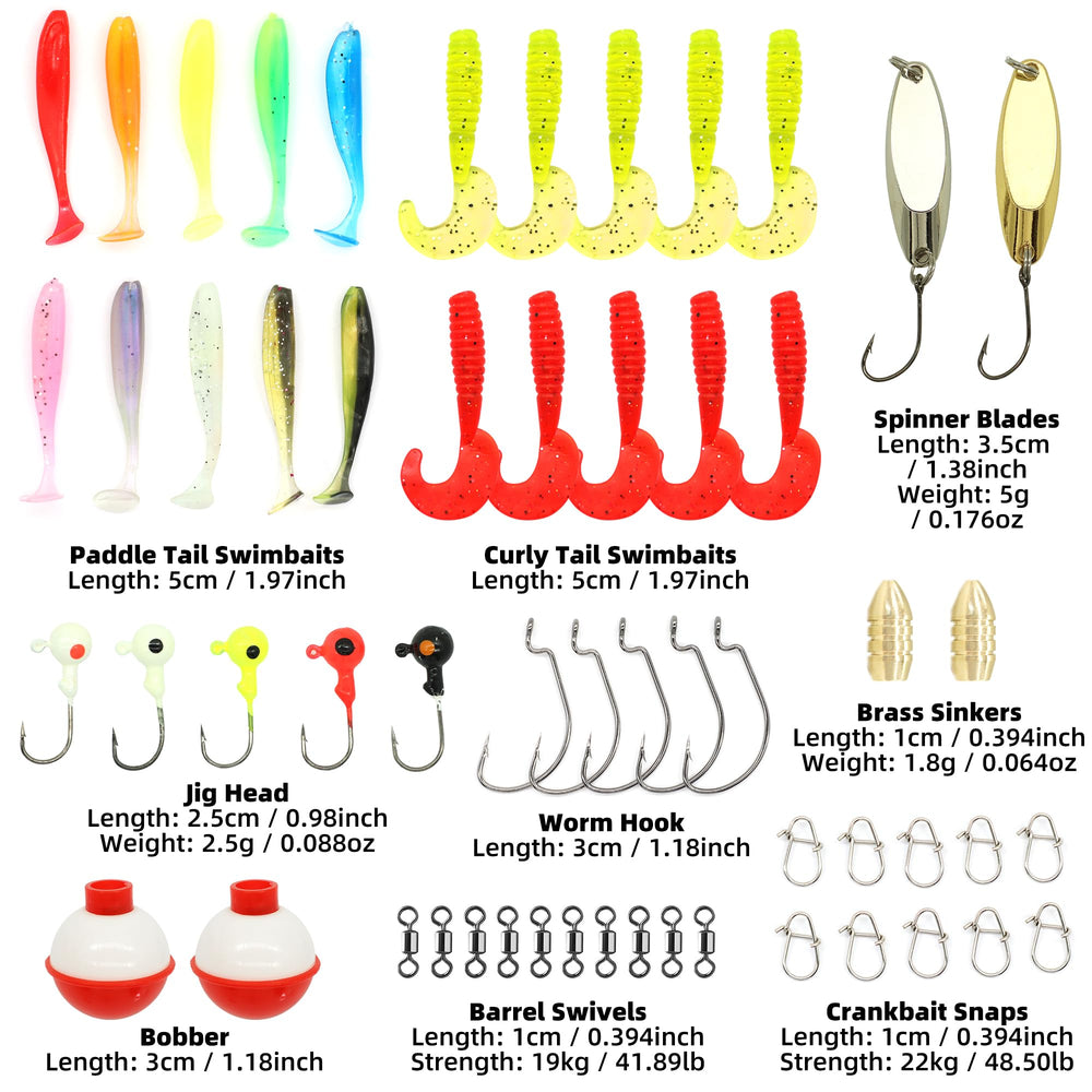 Crankbait snaps, swivels, and hooks in Kilitn kit