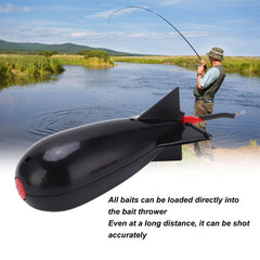 KIMISS bait thrower loaded for casting, enabling long-distance bait delivery.