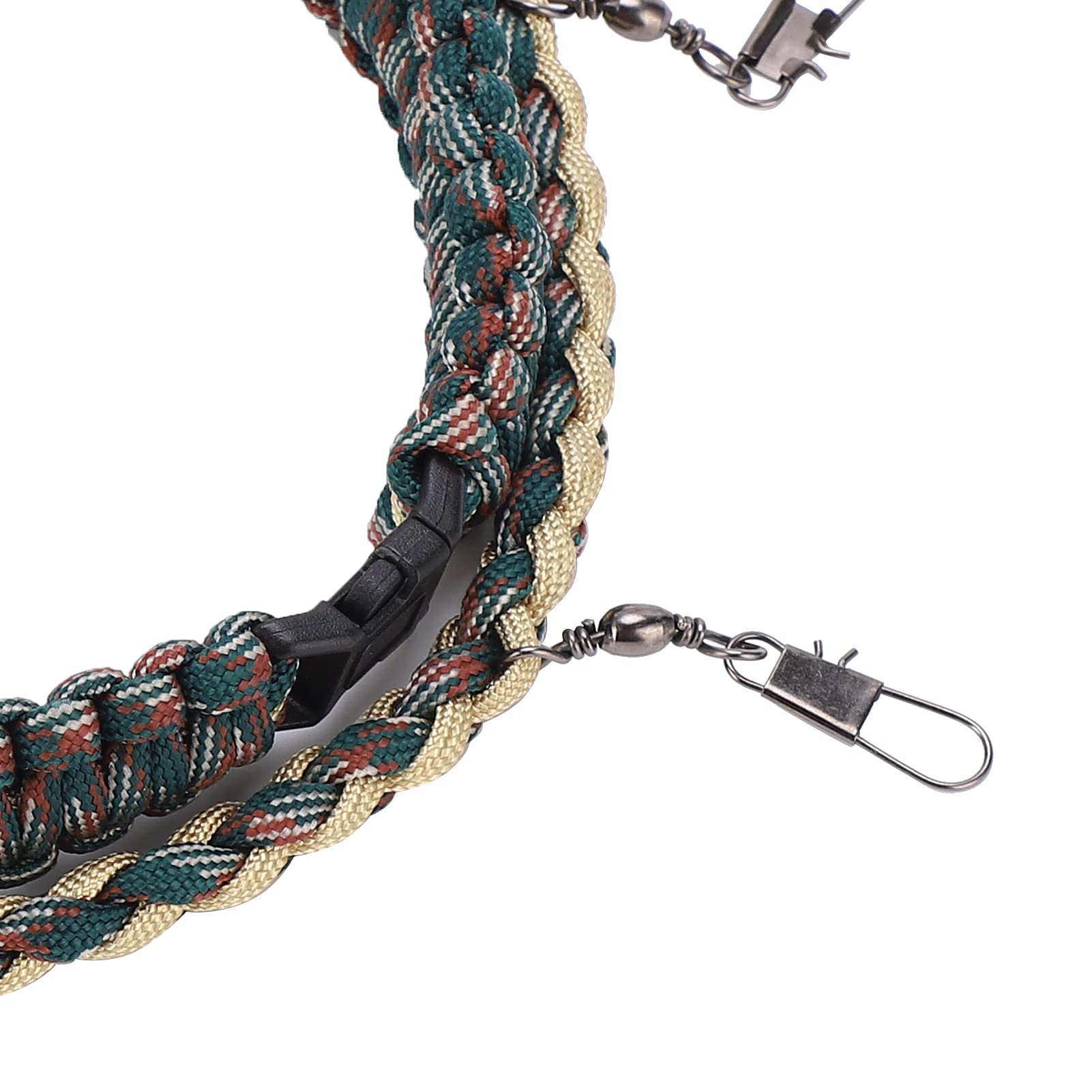 Front buckle and quick-release mechanism on fly fishing lanyard