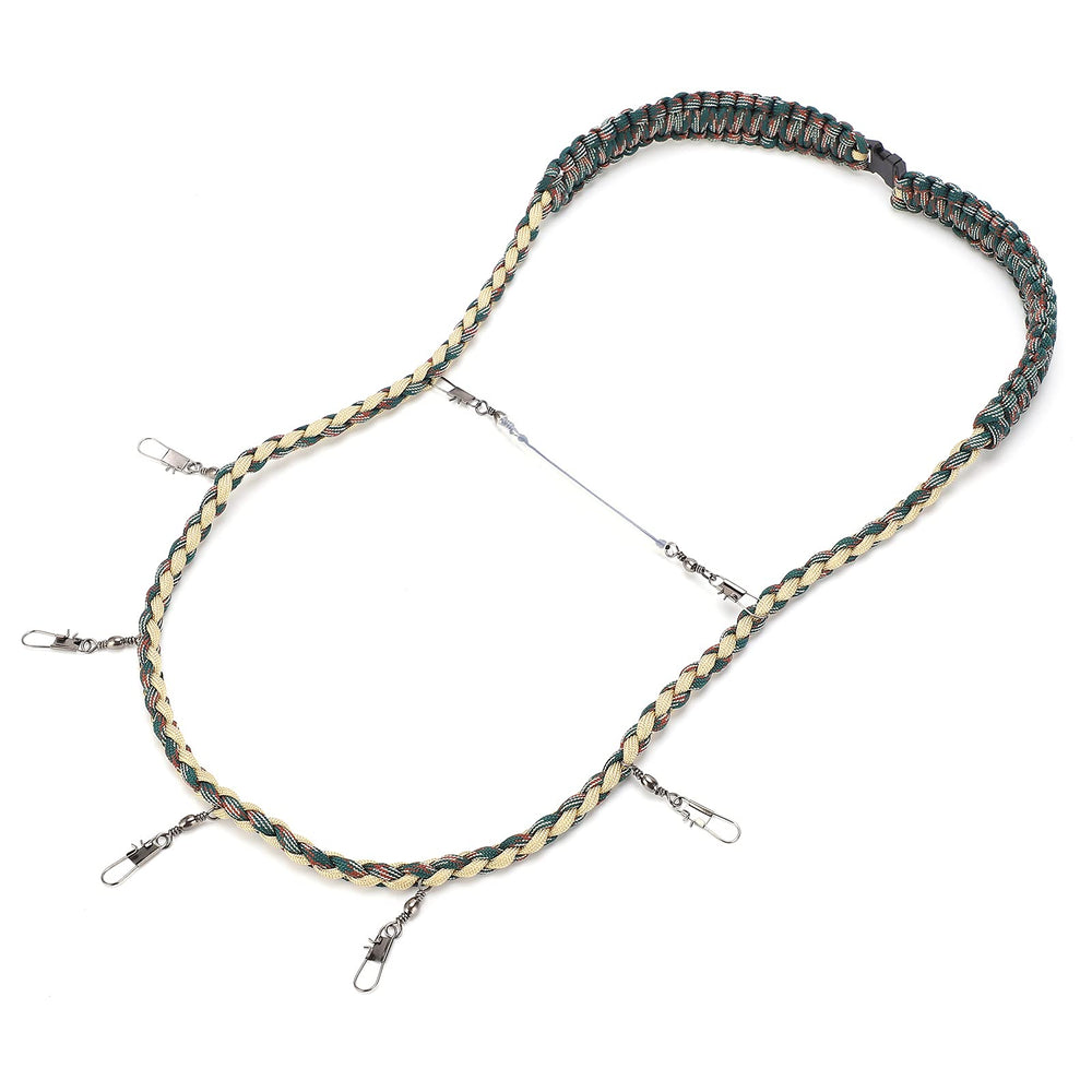 Front shirt clip stabilizing the lanyard during wear