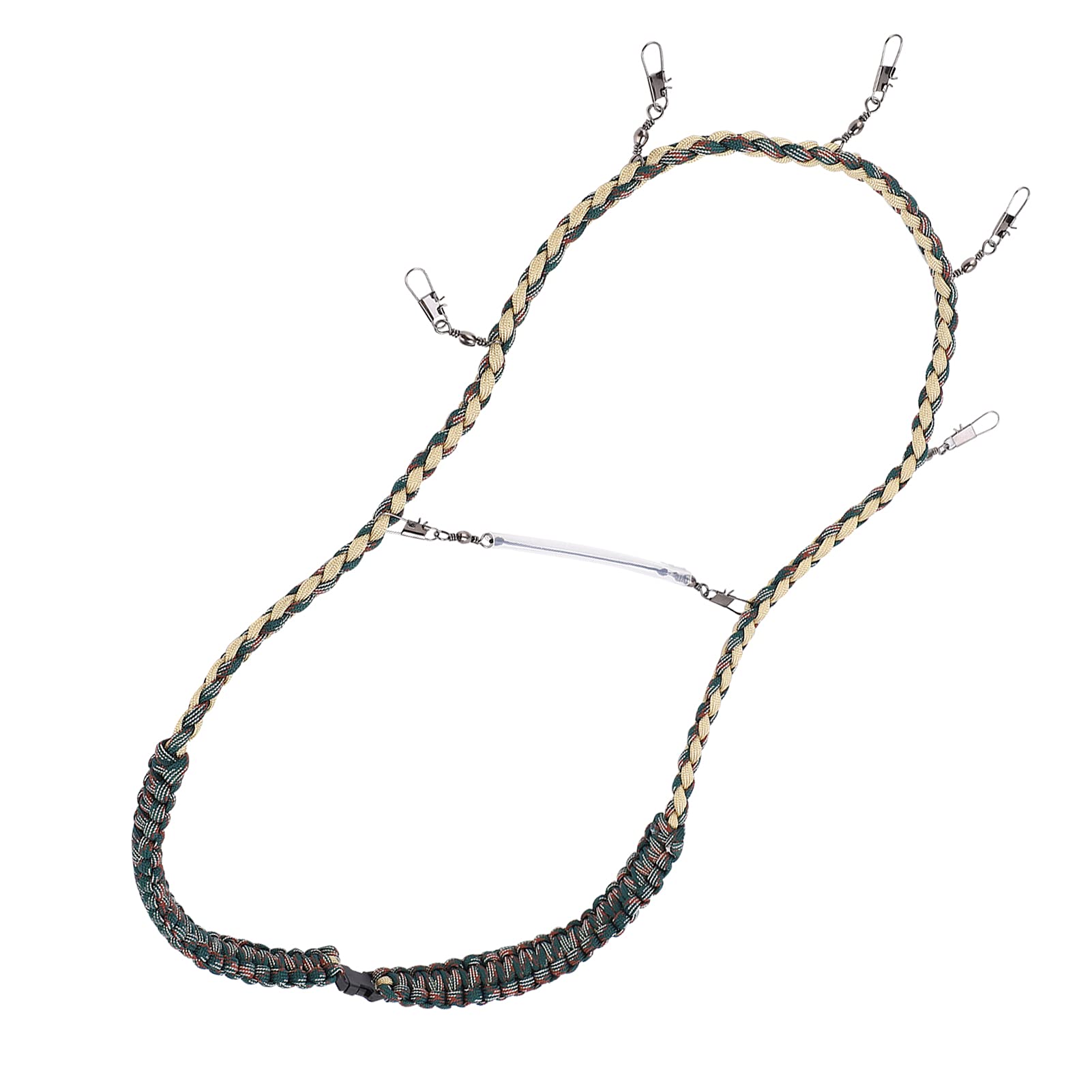 Multiple metal hanging buckles for gadgets on the lanyard