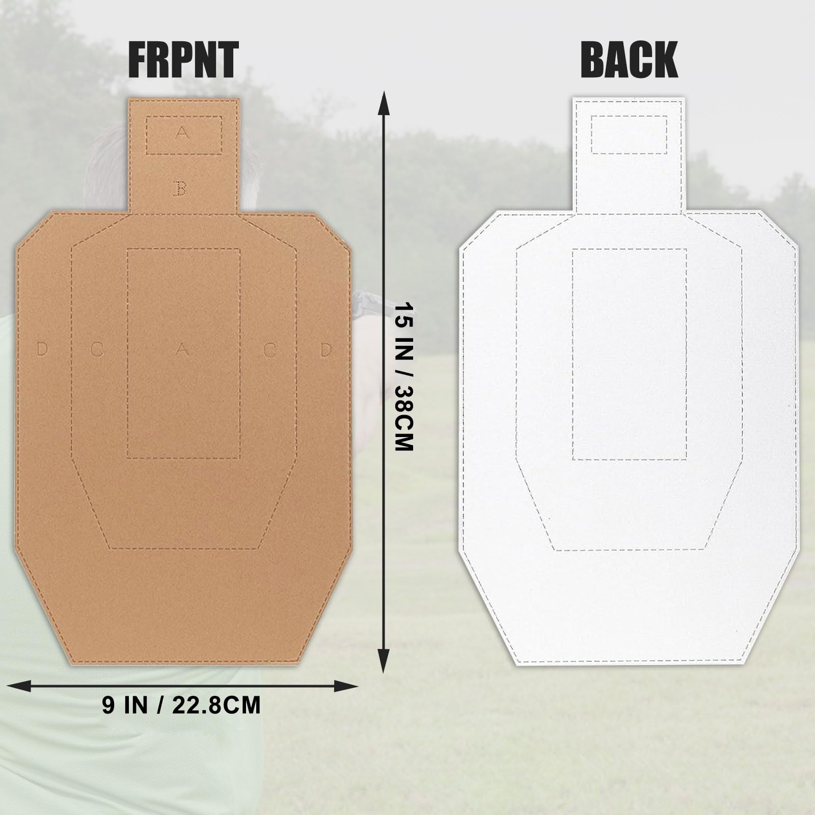 KIMSOFUNNY 15x9 inch cardboard targets ready for range practice and drills.
