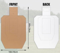 KIMSOFUNNY 30x18 inch target face demonstrates clear perforations and easy shot assessment