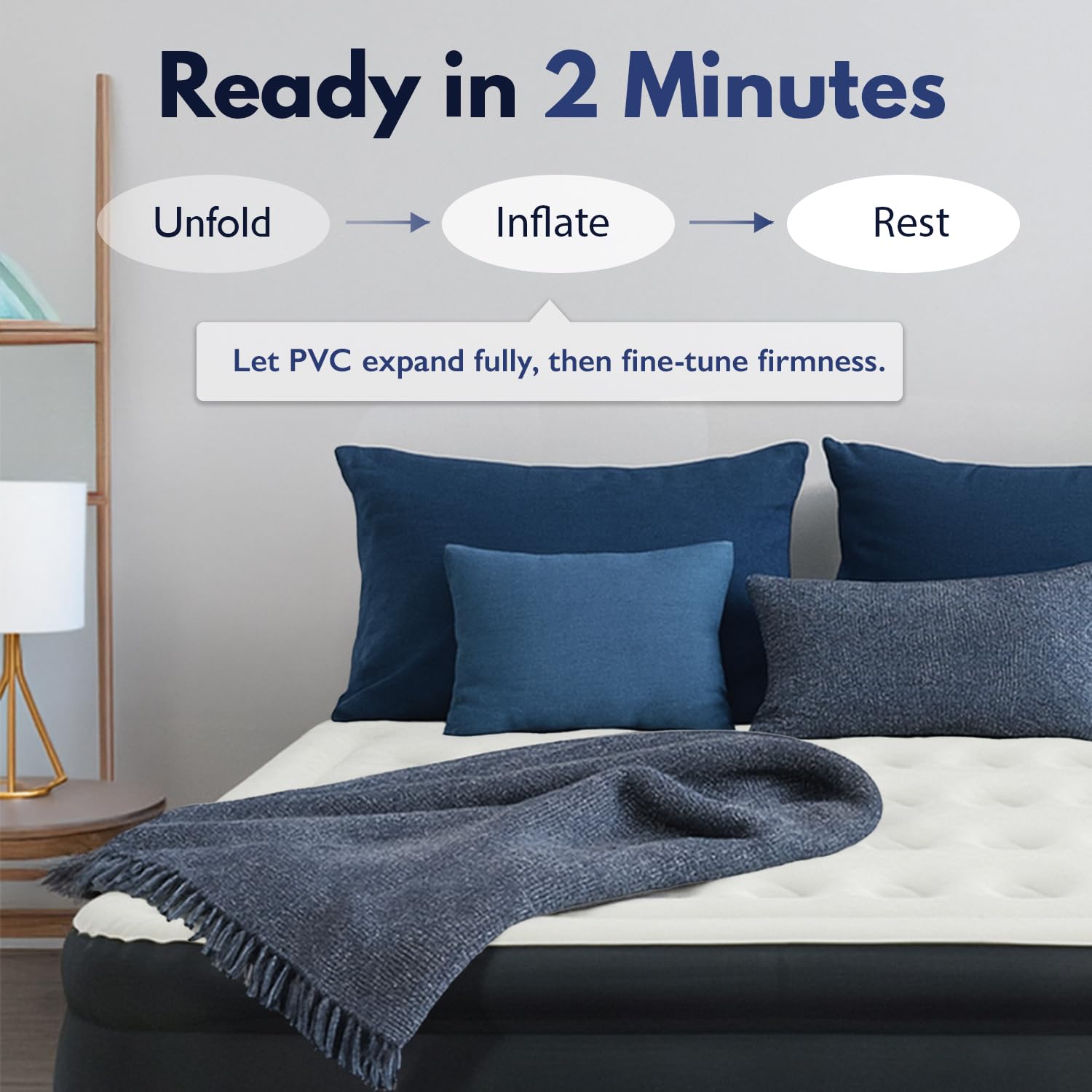 King Koil luxury air mattress queen fast inflation in minutes