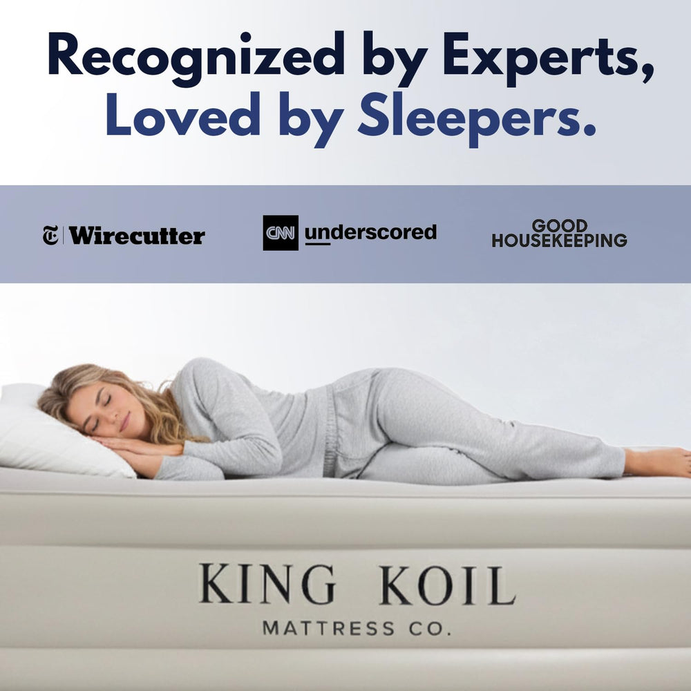 King Koil 1-year warranty badge indicating trusted quality.