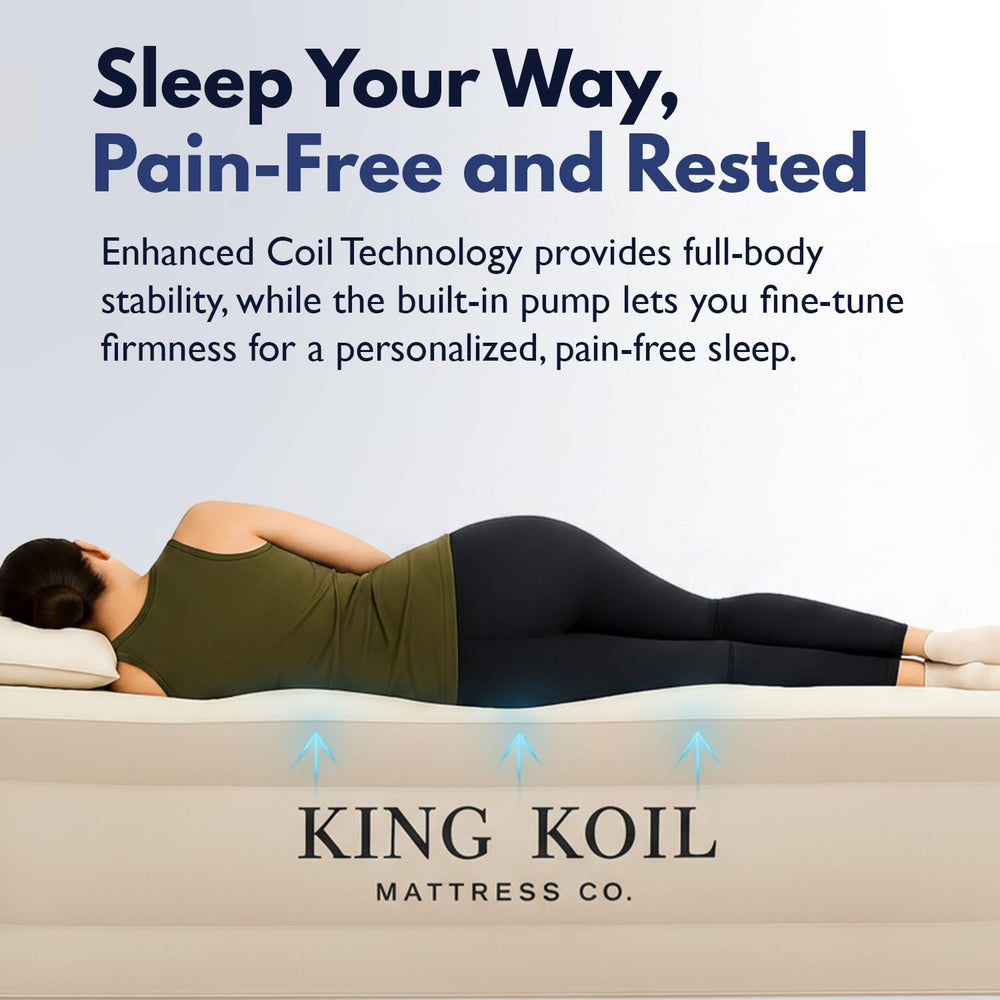 King Koil mattress fabric is waterproof and puncture-resistant for durability.