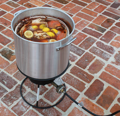 King Kooker 86PKT burner with thermometer for precise outdoor cooking