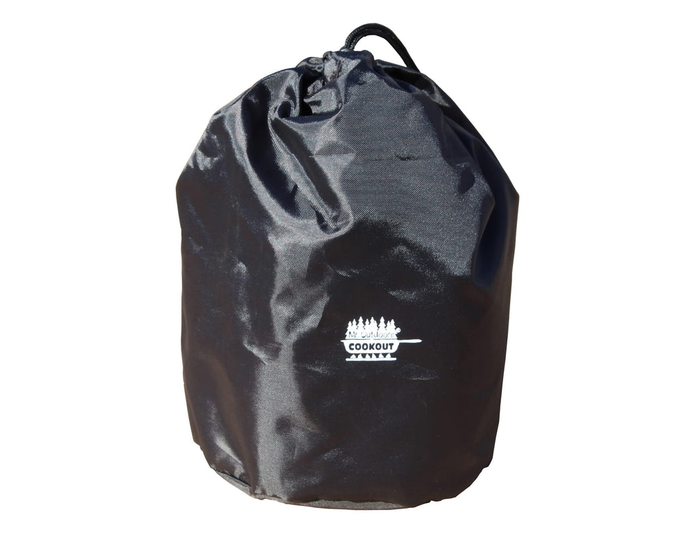 King Kooker Mr. Outdoors coffee percolator with draw-string bag for travel convenience