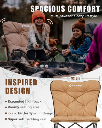 KingCamp 22mm steel frame ensures durable, stable seating.