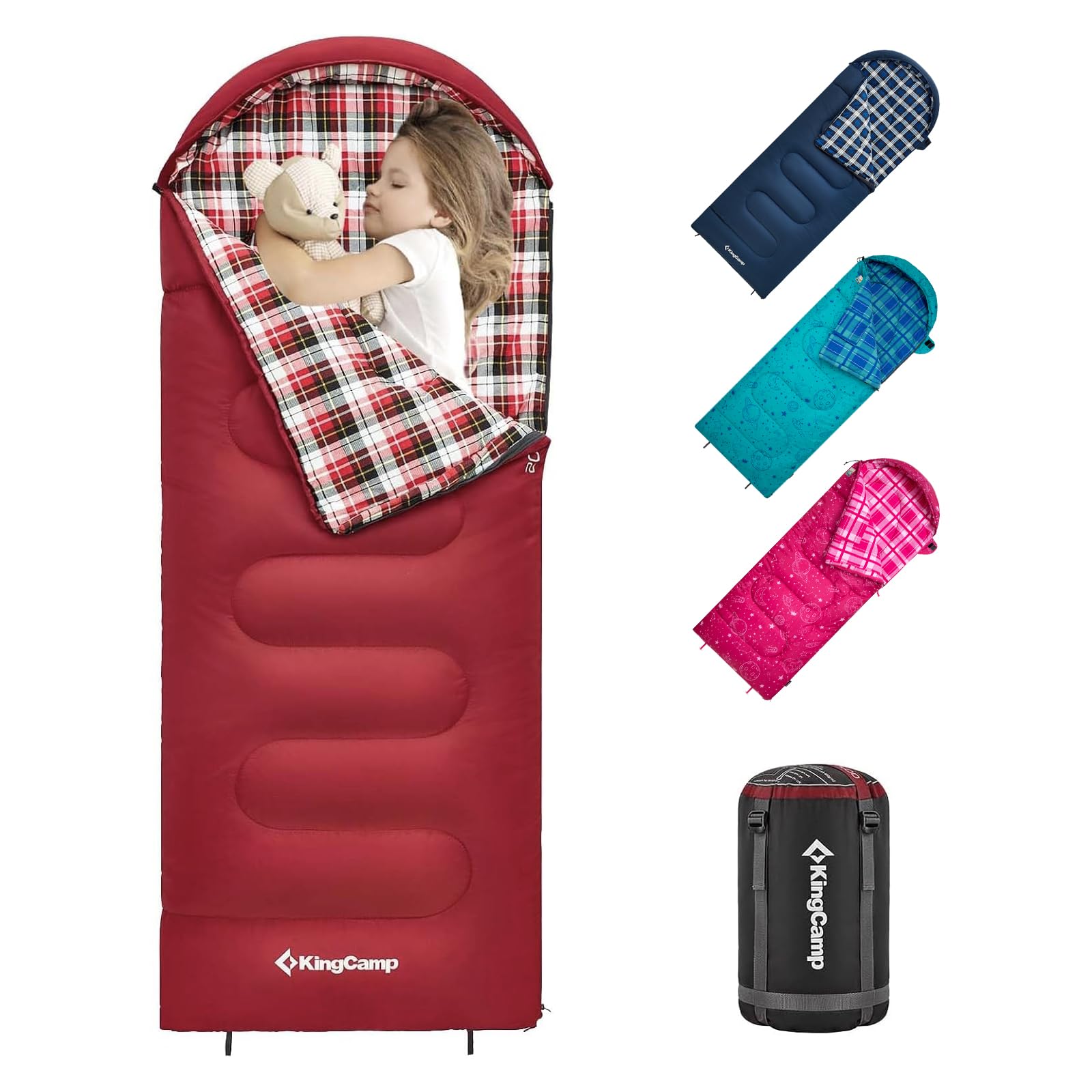 KingCamp 45°F kids sleeping bag shows warmth for chilly camping nights.