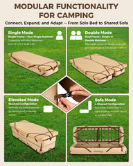 KingCamp stable-sleep-surface features surround tubes and fiberglass boards for firm support.