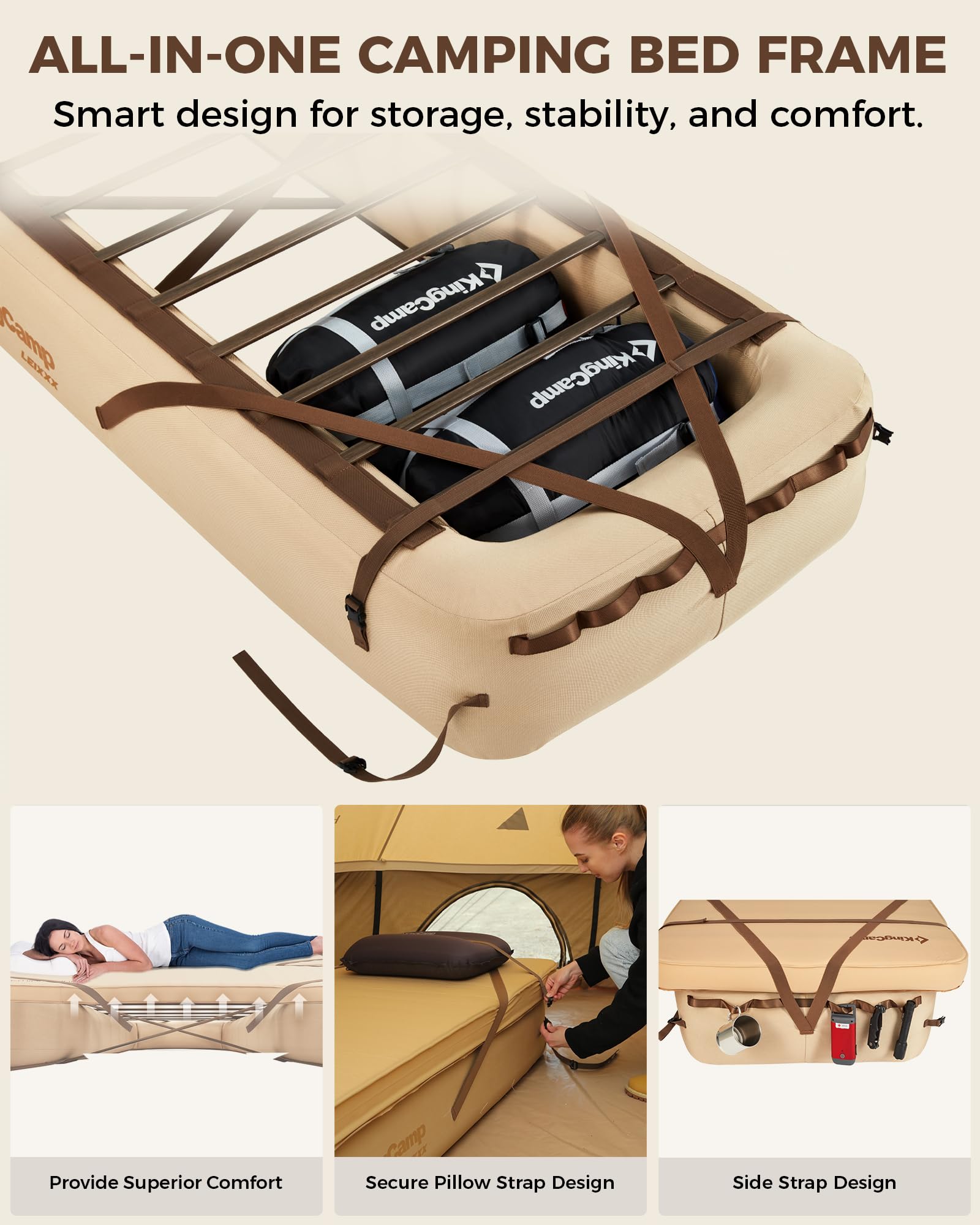 KingCamp two-pack-setup provides flexible configuration for families on trips.