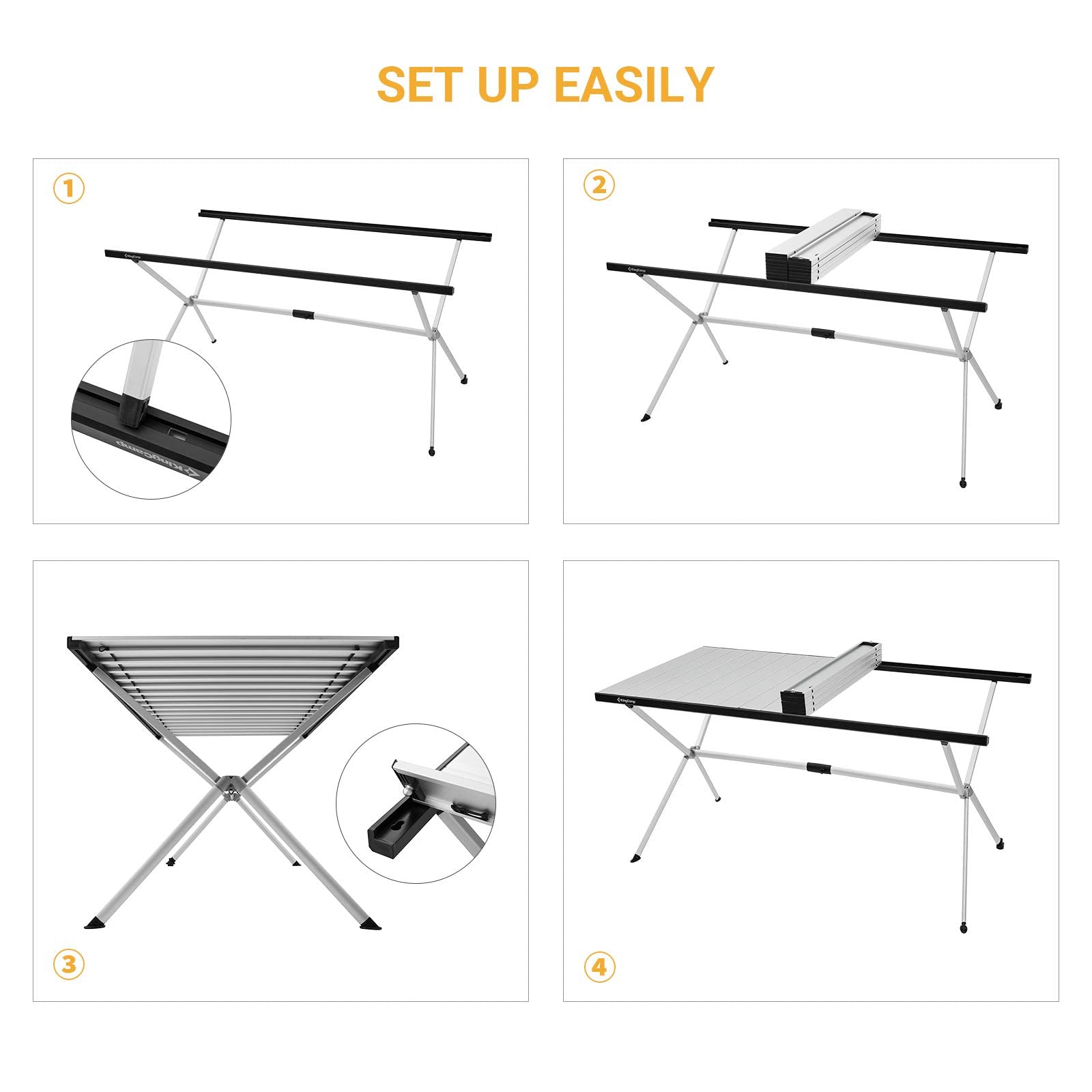 KingCamp backyard-dining-setup supports versatile outdoor meals and gatherings.