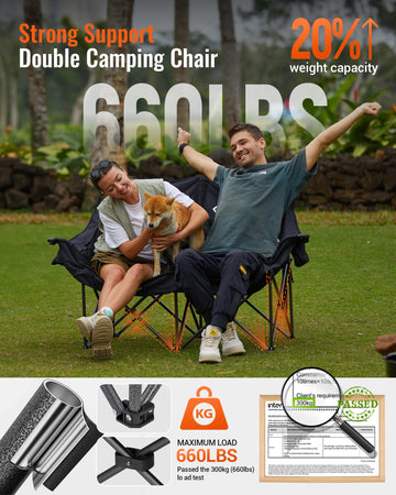 KingCamp camping chair in backyard shows easy setup and portable folding design