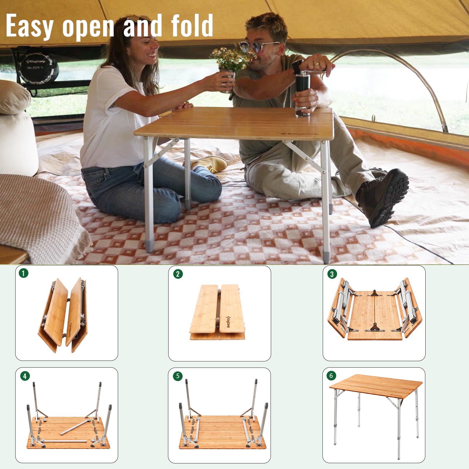 KingCamp carry bag made of 600D Oxford fabric for easy transport.