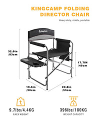 KingCamp chair with drink holder and side pockets for quick access