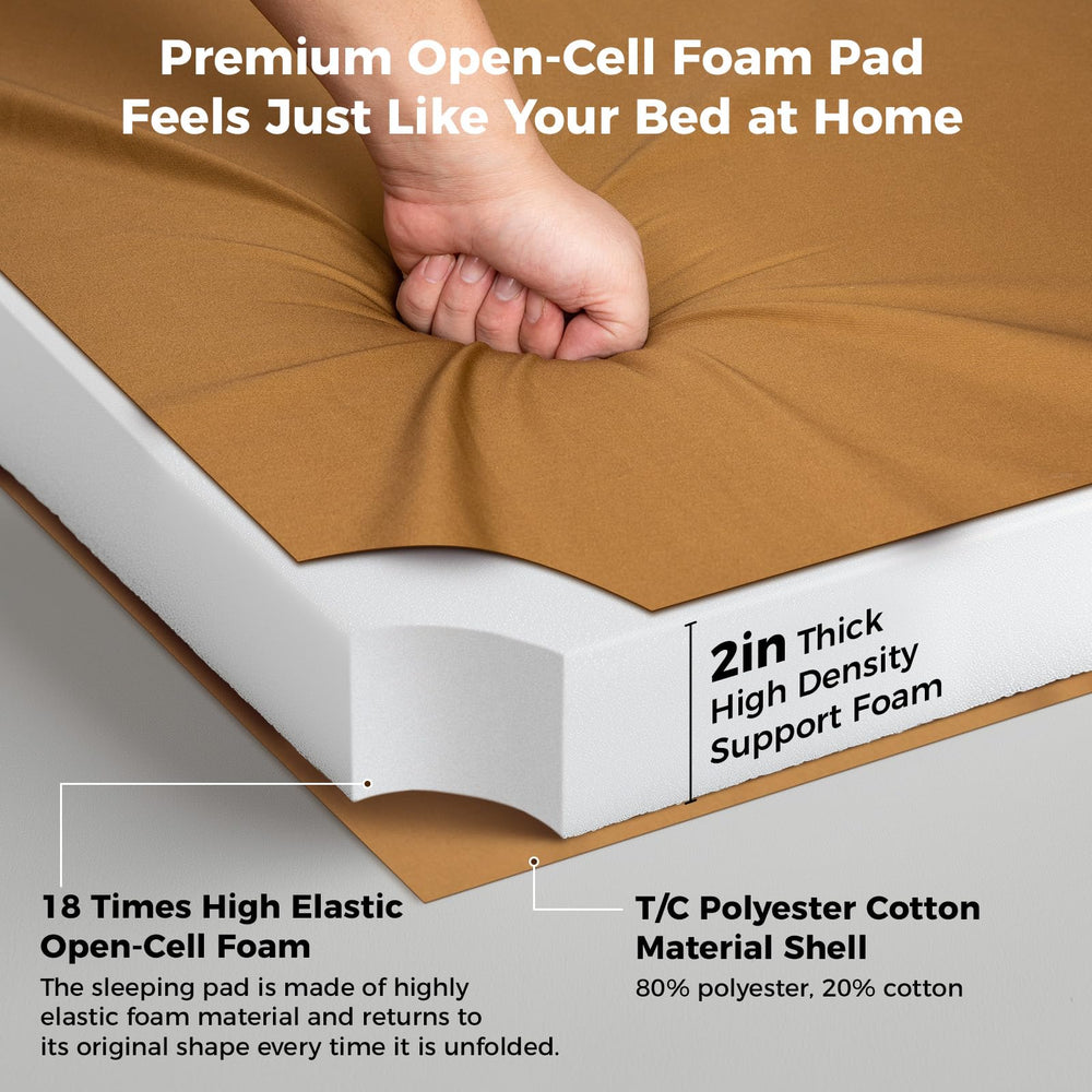 KingCamp Comfort demonstrates compatible sizing on XXL cots for stable sleep