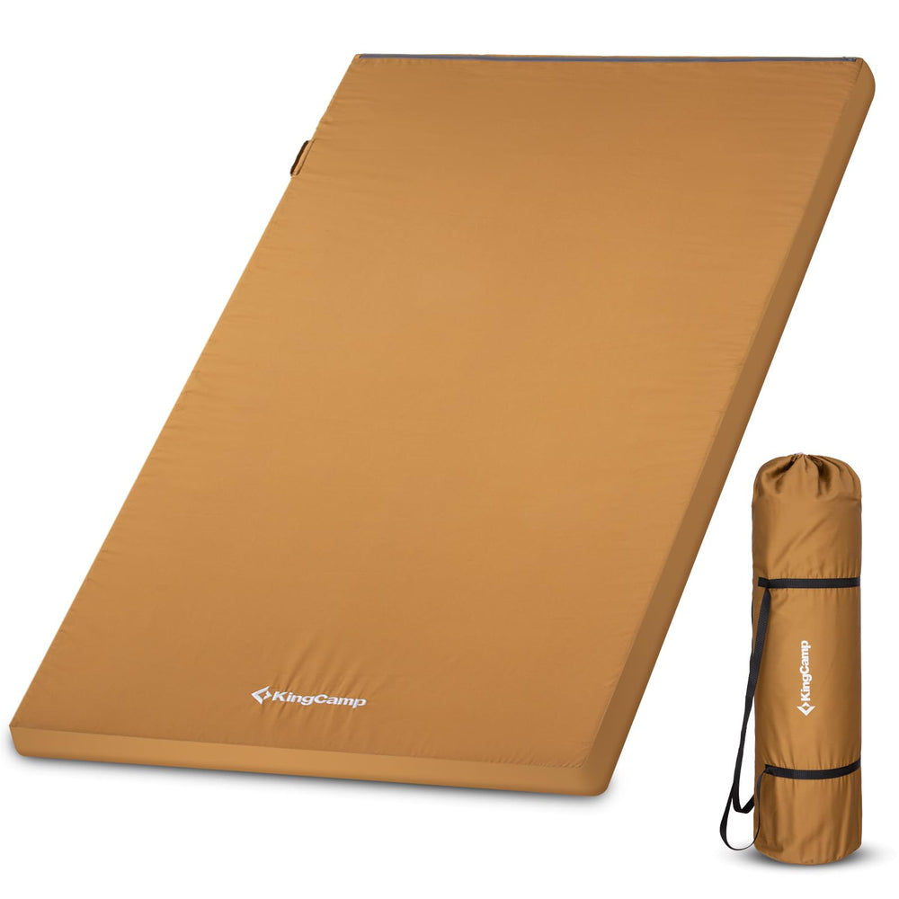 KingCamp Comfort XXL wide cot mat showing extra-wide cot fit and space