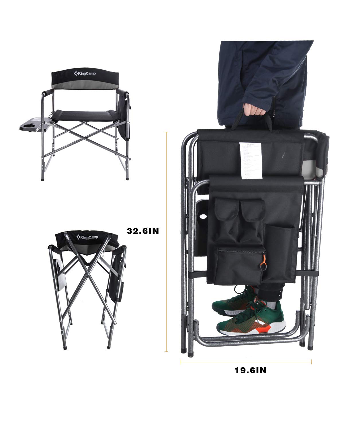 KingCamp compact packed size fits easily in a backpack or trunk