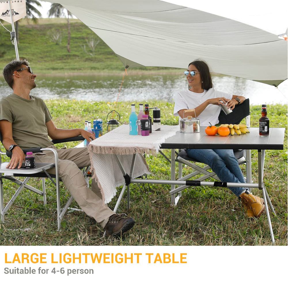 KingCamp detachable storage Oxford bag keeps the table and legs organized for travel.