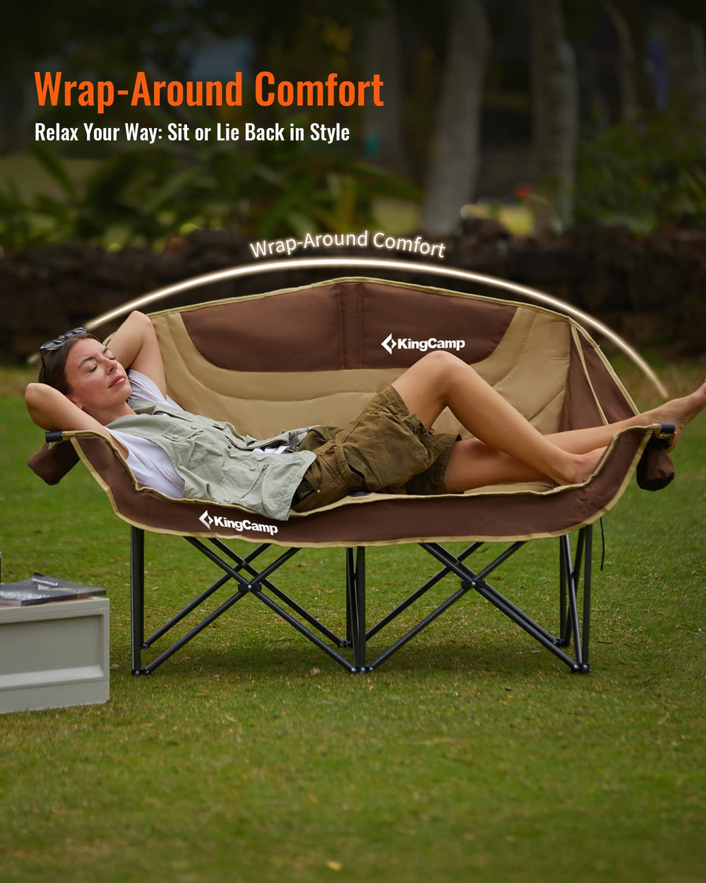 KingCamp double camping chair carry bag for simple transport to campsites