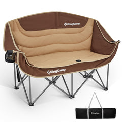 KingCamp double camping chair oversized loveseat provides two-person outdoor seating for comfort