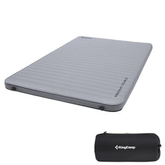 KingCamp double self-inflating sleeping pad setup for two, enabling shared comfort on camping trips.
