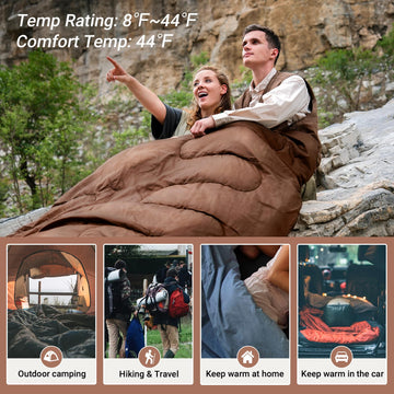 KingCamp double sleeping bag zipper details with anti-snag zips for easy access