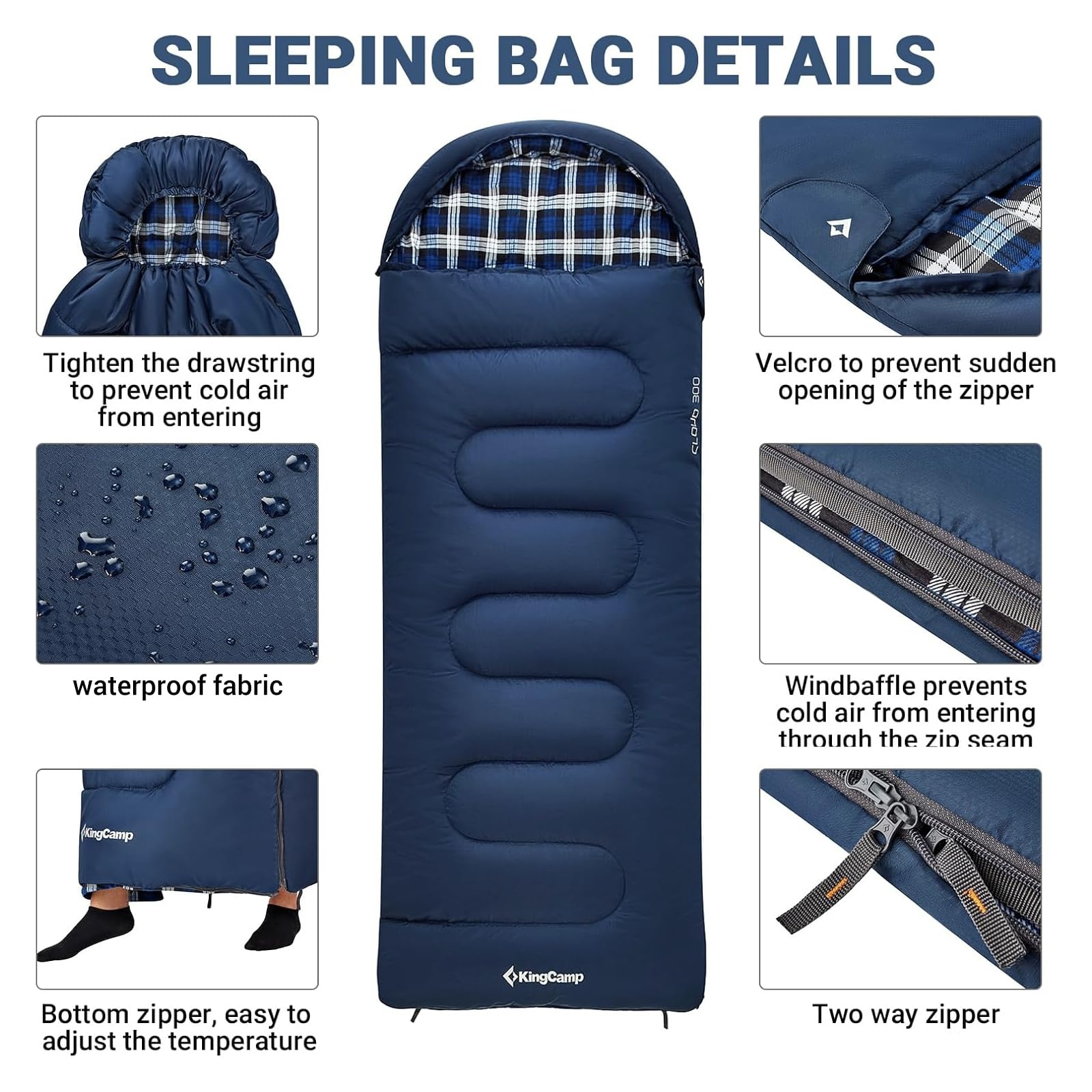 KingCamp durable waterproof outer cover protects kids in damp outdoor conditions.