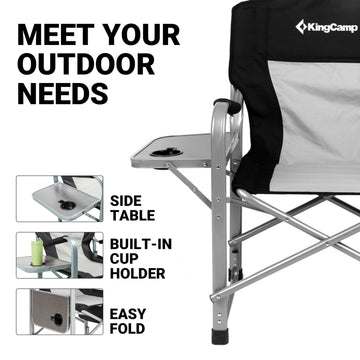 KingCamp ergonomic back-supported chair highlighting comfortable posture