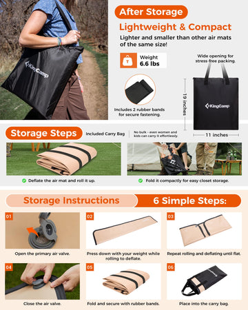 KingCamp FLEXIREST 5.0 multi-scene-use for tent, cot, rooftop, or guest bed