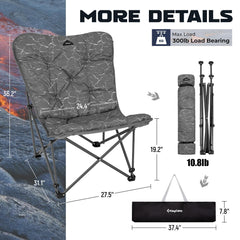 KingCamp folding reading chair suitable for dorm rooms.