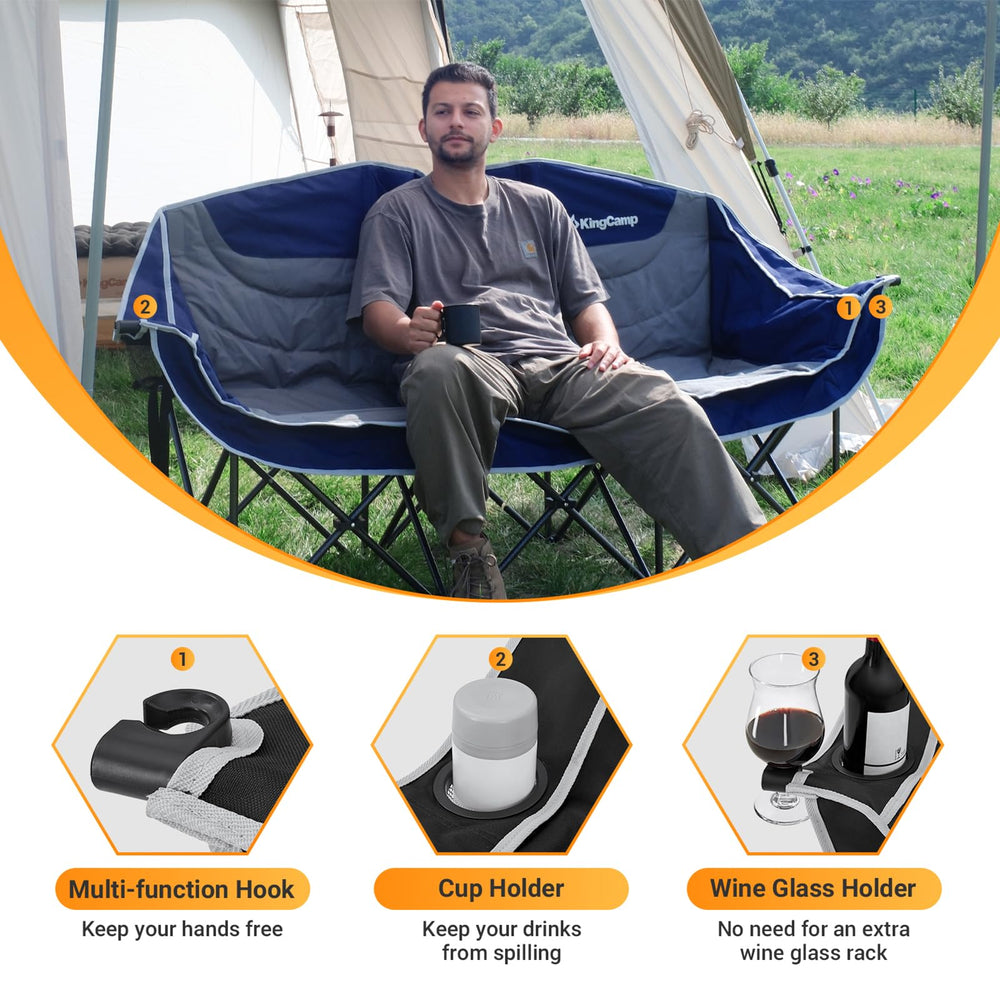 KingCamp folded compact storage bag: easy transport between trips and events.