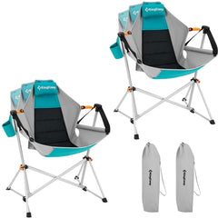 KingCamp hammock camping chair front view shows sturdy frame for outdoor lounging.