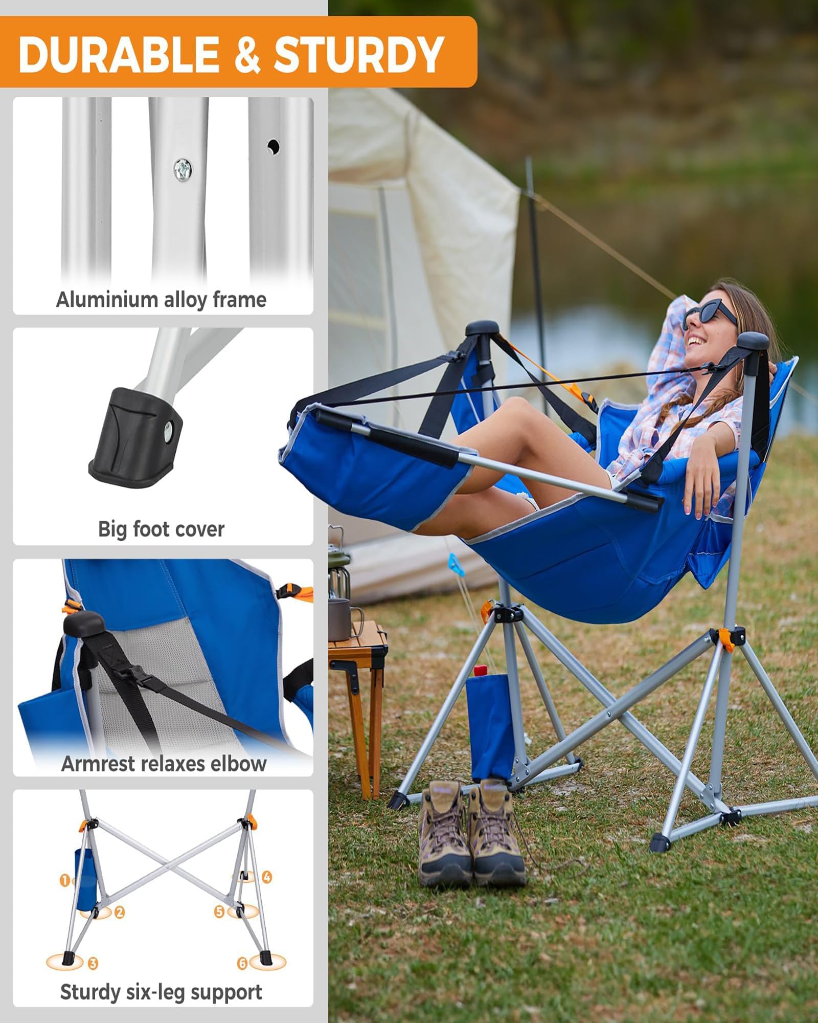 KingCamp breathable mesh keeps you cool during long outdoor sessions.